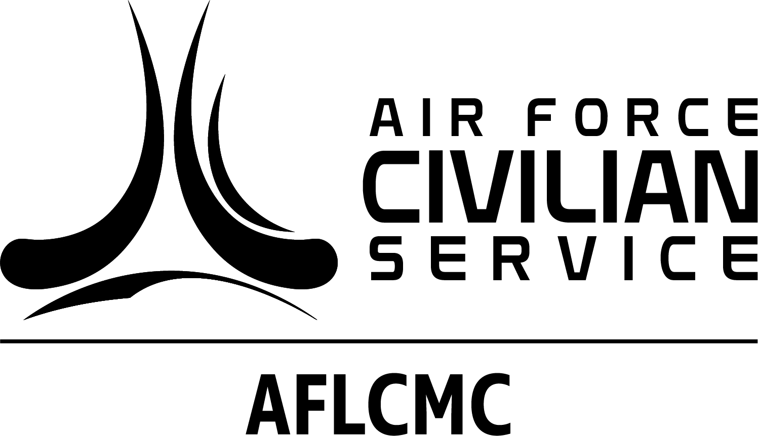 AFLCMC Logo Abbreviated Horizontal White