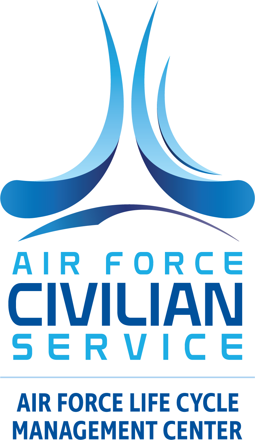 AFLCMC Logo Full Text Vertical Color Dark Background